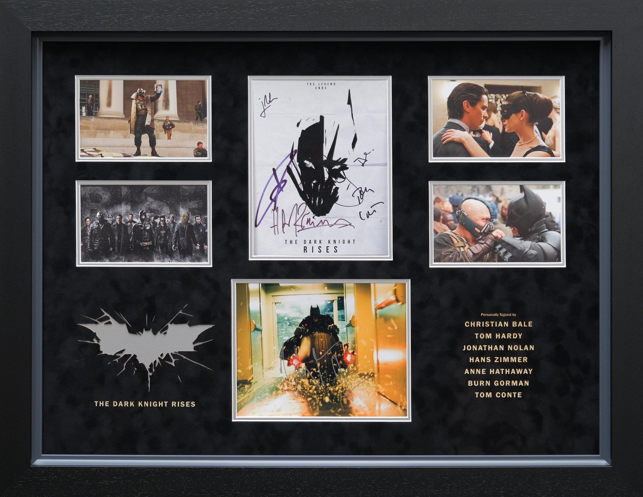 The Dark Night Rises Poster Display Signed by Cast - Memorabilia Framers Shop